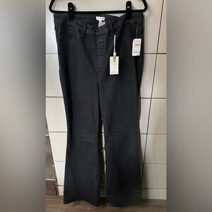 Good American Good Legs Flare Black Pull On Jeans Size 5 = 14